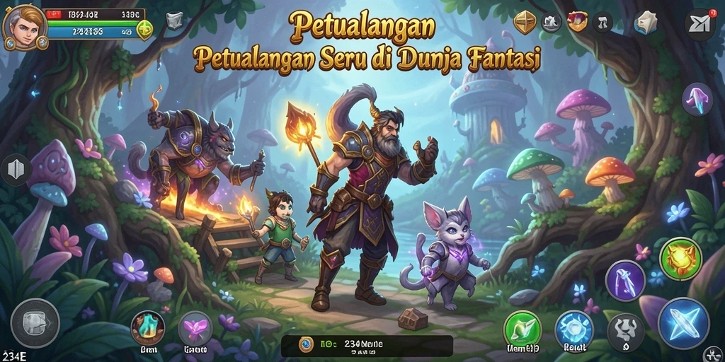 Tangkapan layar utama 234E menampilkan elemen gameplay yang menakjubkan.