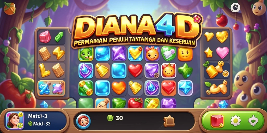 Tangkap momen seru dari gameplay Match-3 DIANA4D.