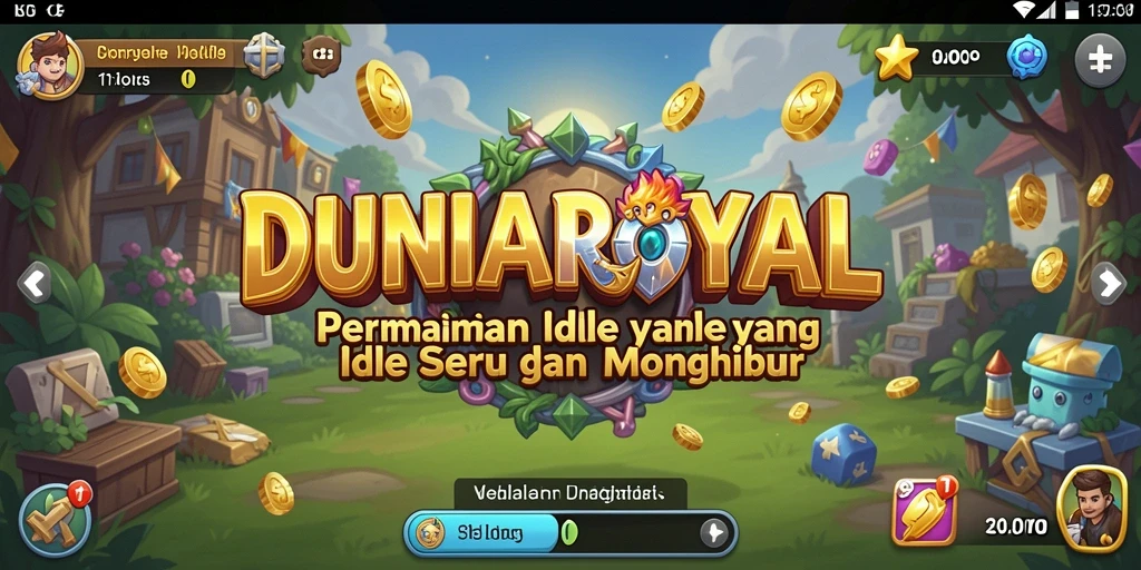 Tampilan gameplay DUNIAROYAL dengan elemen Idle yang menarik.