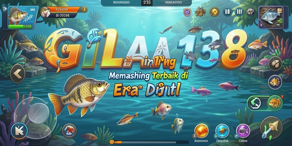 Tampilan screenshot GILA138 menampilkan pemain sedang memancing di laut lepas.
