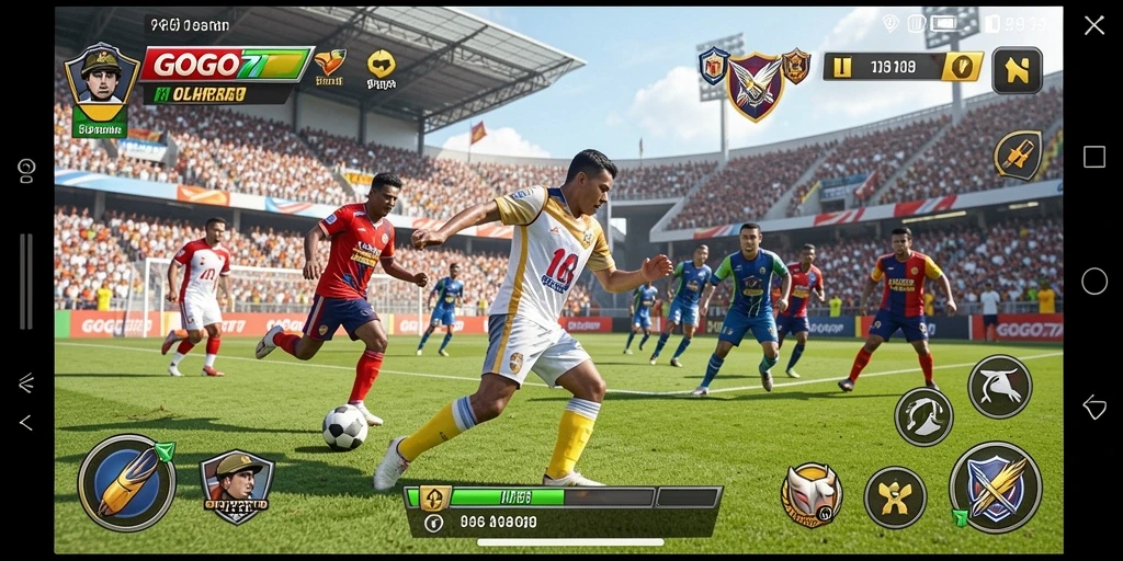 Screenshot menunjukkan aksi seru dalam permainan olahraga GOGO77.