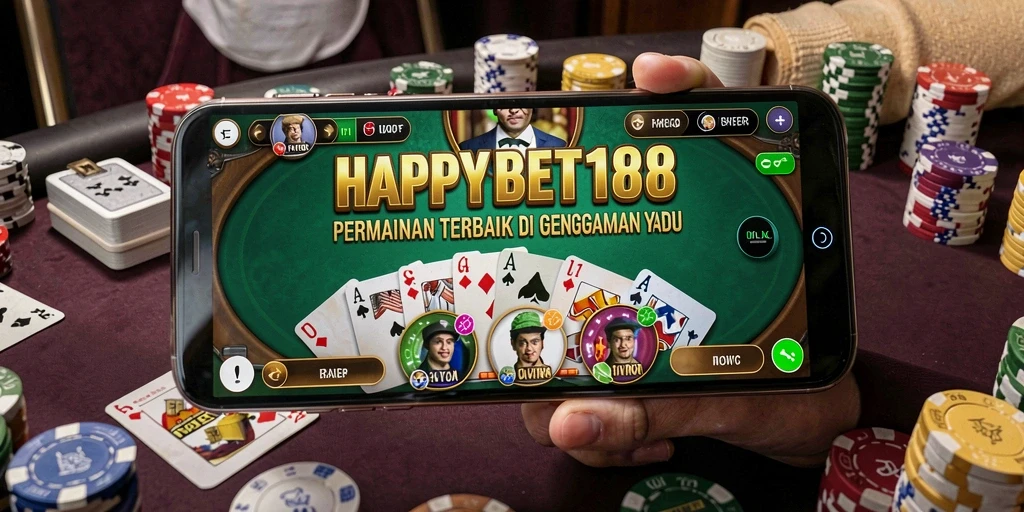 Tampilan permainan poker yang seru dan menarik di HAPPYBET188.