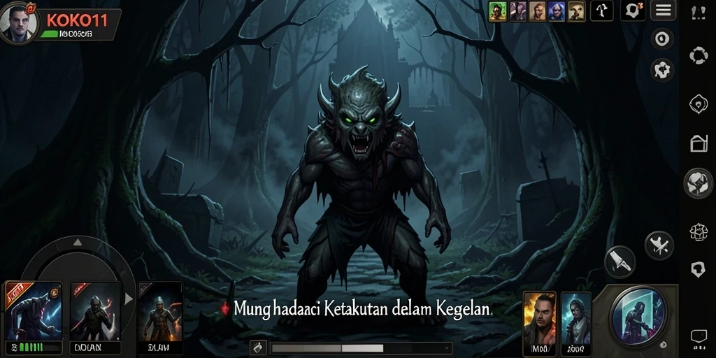 Tampilan gameplay mencekam KOKO11 yang penuh misteri dan ketegangan.