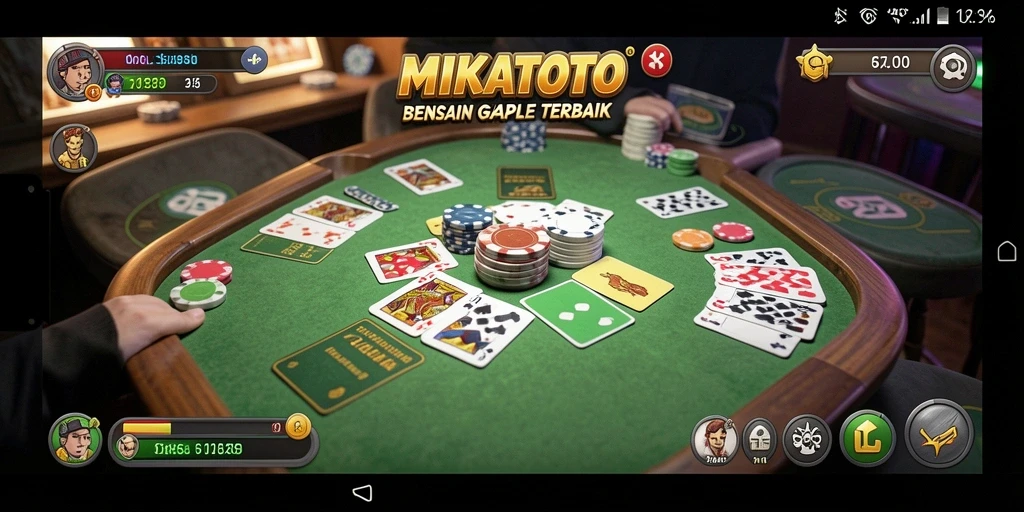 Screenshot MIKATOTO yang menampilkan gameplay Gaple yang seru.