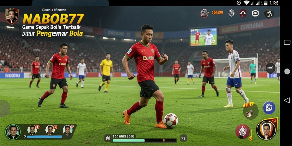 Tampilan menarik gameplay NABOB77 yang penuh aksi sepak bola.