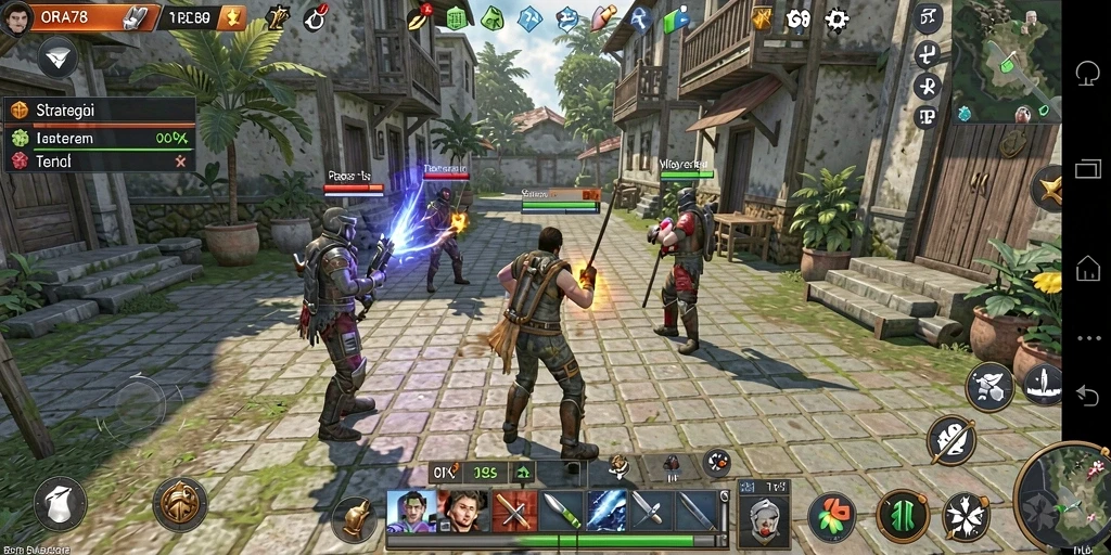 Tampilan gameplay <strong>ORA78</strong> yang dinamis dan menarik.
