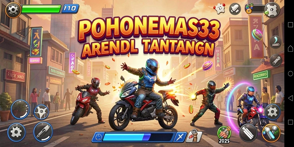 Tampilan seru gameplay POHONEMAS33 di dunia Arcade.