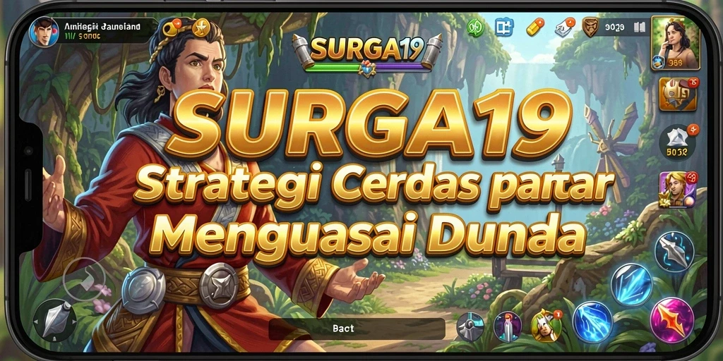 Screenshot utama SURGA19 menampilkan strategi pertempuran yang mendebarkan.