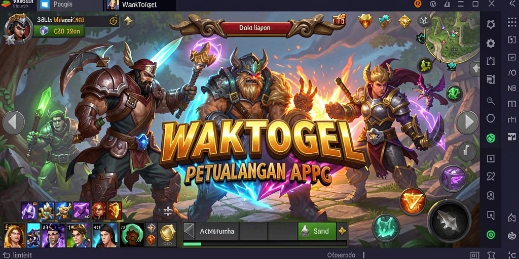 Screenshot utama WAKTOGEL yang menggambarkan aksi pertarungan seru dalam gameplay ARPG.