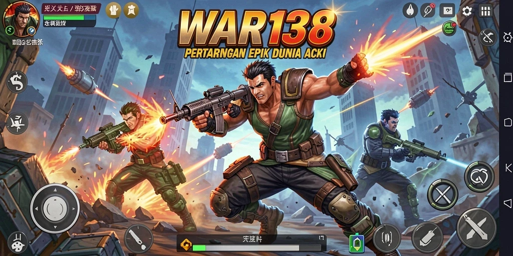 Tampilan dinamis gameplay aksi dalam WAR138 yang mendebarkan.